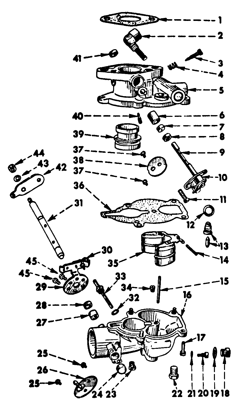 Carburetor Diagram and Parts List for CUB185  Cub Cadet Lawn Tractor